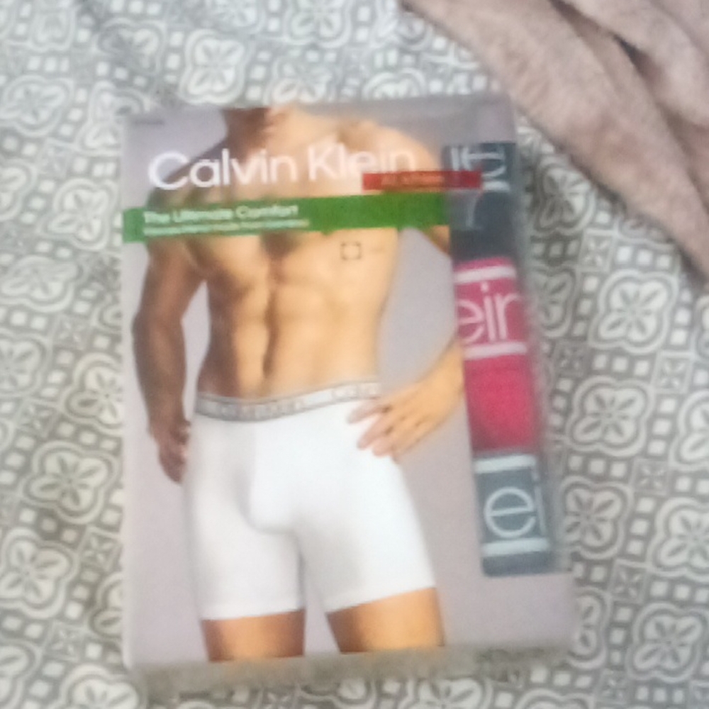 Calvin Klein White Boxer Briefs with Signature Waistband